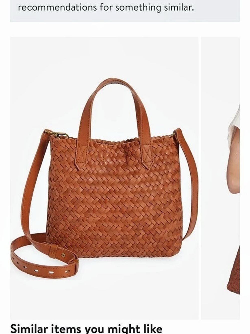 Madewell The Small Transport Crossbody: Woven Leather Edition Brown
